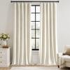 MIULEE Navy Blue Velvet Curtains 84 Inch Long Luxury Super Soft Thermal Insulated Blackout Curtains Room Darkening Drapes Rod Pocket Design for Bedroom Living Room Set of 2 Panels, W40 x L84 Inch(Ivory)