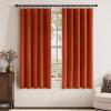 MIULEE Navy Blue Velvet Curtains 84 Inch Long Luxury Super Soft Thermal Insulated Blackout Curtains Room Darkening Drapes Rod Pocket Design for Bedroom Living Room Set of 2 Panels, W40 x L84 Inch(Burnt Orange)