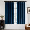 MIULEE Navy Blue Velvet Curtains 84 Inch Long Luxury Super Soft Thermal Insulated Blackout Curtains Room Darkening Drapes Rod Pocket Design for Bedroom Living Room Set of 2 Panels, W40 x L84 Inch(Navy Blue)