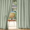 MIULEE Non-See-Through Privacy Linen Curtains 2 Panels, Christmas Emerald Green Light Filtering Window Curtains Textured Back Tab Semi Sheer Drapes for Bedroom Living Room, 52 x 90 Inches Long(Sage Green)