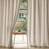 MIULEE Non-See-Through Privacy Linen Curtains 2 Panels, Christmas Emerald Green Light Filtering Window Curtains Textured Back Tab Semi Sheer Drapes for Bedroom Living Room, 52 x 90 Inches Long(Taupe)