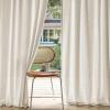 MIULEE Non-See-Through Privacy Linen Curtains 2 Panels, Christmas Emerald Green Light Filtering Window Curtains Textured Back Tab Semi Sheer Drapes for Bedroom Living Room, 52 x 90 Inches Long(Linen)
