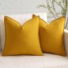 MIULEE Pack of 2 Decorative Linen Pillow Covers Boho Farmhouse Modern Soft Accent Throw Pillows Neutral Cushion Covers for Sofa Couch Bed Living Room Home Decor, 18×18 Inch Olive Green(Yellow)