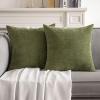 MIULEE Pack of 2 Orange Decorative Pillow Covers 16×16 Inch Soft Chenille Couch Throw Pillows Farmhouse Cushion Covers for Home Decor Sofa Bedroom Living Room(Sage Green)