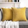 MIULEE Pack of 2 Orange Decorative Pillow Covers 16×16 Inch Soft Chenille Couch Throw Pillows Farmhouse Cushion Covers for Home Decor Sofa Bedroom Living Room(Mustard Yellow)