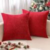 MIULEE Pack of 2 Orange Decorative Pillow Covers 16×16 Inch Soft Chenille Couch Throw Pillows Farmhouse Cushion Covers for Home Decor Sofa Bedroom Living Room(Red)