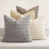MIULEE Pack of 4 Fall Boho Farmhouse Orange Yellow Corduroy Decorative Throw Pillow Covers 18×18 Inch Soft Striped Pillow Covers Modern Rustic Home Decor for Sofa Living Room Couch Bed(Neutral)