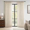 MIULEE Pinch Pleated Terracotta Linen Curtains 84 Inches Long 2 Panels for Bedroom Living Room, Burnt Orange Linen Textured Window Drapes Back Tab Hook Semi Sheer Light Filtering Rust Boho Fall Decor(Linen)