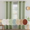 MIULEE Sage Green Linen Curtains 84 Inch Length 2 Panels Set for Bedroom Living Room, Soft Thick Linen Textured Window Drapes Semi Sheer Light Filtering Grommet Top Burlap Look Farmhouse Decor(Sage Green)