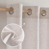 MIULEE Sage Green Linen Curtains 84 Inch Length 2 Panels Set for Bedroom Living Room, Soft Thick Linen Textured Window Drapes Semi Sheer Light Filtering Grommet Top Burlap Look Farmhouse Decor(Linen White)