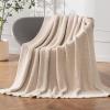 MIULEE Sage Green Super Soft Throw Blanket for Couch, Cozy Fluffy Warm Throws Knit Blankets for Sofa, Bed, Chair, Living Room, Camping, Picnic, Spring Home Decor,50 x 60 inch(Beige)