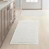 MIULEE Set of 2 Waffle Bathroom Rugs, Boho Bath Rugs Non Slip Washable, Super Absorbent Bath Mats, Ultra Soft Rubber Backed Shower Mats for Bathroom Floor, Tub and Shower, Chocolate, 18×30 Inch(White)
