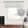 MIULEE Solid Burgundy Kitchen Sheer Valance for Christmas Linen Look Window Curtain, Living Room Windows Voile Valance Rod Pocket 1 Panels (60″ W x 18″ L), Burgundy Red(Grey)