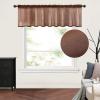 MIULEE Solid Burgundy Kitchen Sheer Valance for Christmas Linen Look Window Curtain, Living Room Windows Voile Valance Rod Pocket 1 Panels (60″ W x 18″ L), Burgundy Red(Chocolate Brown)