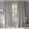MIULEE Velvet Curtains 90 inches 2 Panels – Luxury Room Darkening Curtains for Bedroom Living Room Thermal Insulated Super Soft Window Drapes Rod Pocket & Back Tab, Olive Green, W 52 x L 90 inch(Silver Gray)