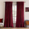 MIULEE Velvet Curtains 90 inches 2 Panels – Luxury Room Darkening Curtains for Bedroom Living Room Thermal Insulated Super Soft Window Drapes Rod Pocket & Back Tab, Olive Green, W 52 x L 90 inch(Burgundy Red)