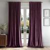 MIULEE Velvet Curtains 90 inches 2 Panels – Luxury Room Darkening Curtains for Bedroom Living Room Thermal Insulated Super Soft Window Drapes Rod Pocket & Back Tab, Olive Green, W 52 x L 90 inch(Dark Purple)