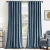 MIULEE Velvet Curtains 90 inches 2 Panels – Luxury Room Darkening Curtains for Bedroom Living Room Thermal Insulated Super Soft Window Drapes Rod Pocket & Back Tab, Olive Green, W 52 x L 90 inch(Stone Blue)