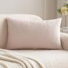 MIULEE Velvet Pillow Cover Soft Luxury Decorative Throw Pillow Cover Single Rectangle Cushion Case for Couch Sofa Bedroom Car Decor,12×20 Inch Dark Blue(Pink)