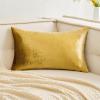 MIULEE Velvet Pillow Cover Soft Luxury Decorative Throw Pillow Cover Single Rectangle Cushion Case for Couch Sofa Bedroom Car Decor,12×20 Inch Dark Blue(Golden)