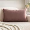 MIULEE Velvet Pillow Cover Soft Luxury Decorative Throw Pillow Cover Single Rectangle Cushion Case for Couch Sofa Bedroom Car Decor,12×20 Inch Dark Blue(Jam)