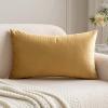 MIULEE Velvet Pillow Cover Soft Luxury Decorative Throw Pillow Cover Single Rectangle Cushion Case for Couch Sofa Bedroom Car Decor,12×20 Inch Dark Blue(Khaki)