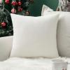 MIULEE Velvet Pillow Cover Soft Luxury Decorative Throw Pillow Cover Single Rectangle Cushion Case for Couch Sofa Bedroom Car Decor,12×20 Inch Dark Blue(Pure White)