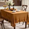 MIULEE Velvet Table Cloth with Decorative Ruffle Edge Luxurious Soft Washable Rectangular Tablecloth Thick Wrinkle-Resistant Oblong Table Cover for Kitchen Dining Party Wedding 60×102 Inch Olive Green(Gold)