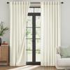 MIULEE White Thermal Insulated Curtains 84 Inches Long 2 Panels Set for Summer Heat Blocking Non See Through Privacy Thick Semi Sheer Light Filtering Back Tab Window Drapes for Bedroom Living Room(Ivory)
