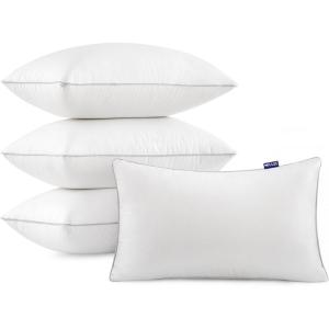 MIULEE 18 x 18 Pillow Inserts (Set of 2) -Decorative Throw Pillows for Couch Sofa with 100% Cotton Covers(4)