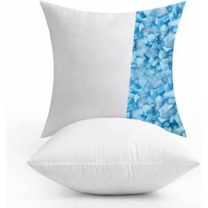 MIULEE 18×18 Pillow Inserts Set of 2-Decorative Shredded Memory Foam Cooling Throw Pillows-Adjustable Premium Square Wedding Pillow Stuffer Form for Couch Bed Cushion(18×18 Inch)