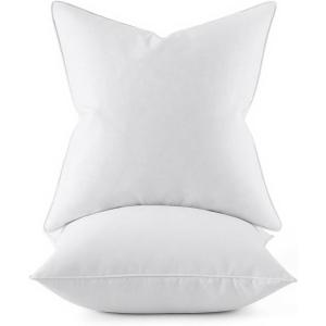 MIULEE 20×20 Pillow Inserts, Pack of 2 Down Feather Premium Throw Pillows with Cotton Fabric for Bed Couch Living Room Sofa(2)