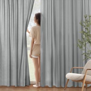 MIULEE Hunter Green Privacy Sheer Curtains That Let Light in 84 Inches Long Non-See-Through Semi Sheer Curtain Light Filtering Window Curtains Christmas Drapes for Living Room Bedroom 2 Panels Set(Grey)