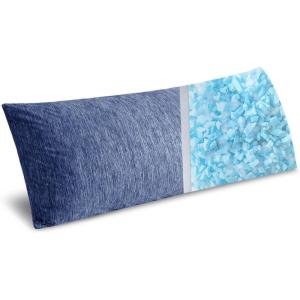 MIULEE Memory Foam Body Pillow for Adults, Cooling Long Full Body Pillow for Side Sleeper,Bed,Sleeping,Back and Stomach – 20×54 Inch Grey(Blue)