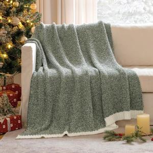 MIULEE Sage Green Super Soft Throw Blanket for Couch, Cozy Fluffy Warm Throws Knit Blankets for Sofa, Bed, Chair, Living Room, Camping, Picnic, Spring Home Decor,50 x 60 inch(Green)