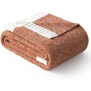 MIULEE Sage Green Super Soft Throw Blanket for Couch, Cozy Fluffy Warm Throws Knit Blankets for Sofa, Bed, Chair, Living Room, Camping, Picnic, Spring Home Decor,50 x 60 inch(Burnt Orange)