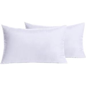MIULEE Set of 2 Throw Pillow Inserts Premium Pillow Stuffer Rectangle Form for Decorative Cushion Bed Couch Sofa 12×20 Inch(Brushed Fabric)
