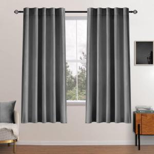 MIULEE Velvet Curtains 90 inches 2 Panels – Luxury Room Darkening Curtains for Bedroom Living Room Thermal Insulated Super Soft Window Drapes Rod Pocket & Back Tab, Olive Green, W 52 x L 90 inch(Grey)