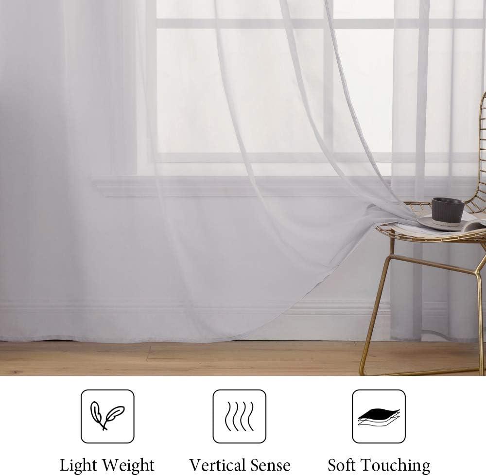 imageMIULEE 2 Panels Red Solid Color Sheer Christmas Window Curtains Elegant Window Voile PanelsDrapesTreatment for Bedroom Living Room 54X54 InchesGreyish Lilac