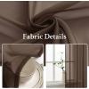 MIULEE 2 Panels Red Solid Color Sheer Christmas Window Curtains Elegant Window Voile Panels/Drapes/Treatment for Bedroom Living Room (54X54 Inches)(Chocolate Brown)