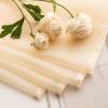 MIULEE 2 Panels Red Solid Color Sheer Christmas Window Curtains Elegant Window Voile Panels/Drapes/Treatment for Bedroom Living Room (54X54 Inches)(Cream Beige)