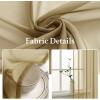 MIULEE 2 Panels Red Solid Color Sheer Christmas Window Curtains Elegant Window Voile Panels/Drapes/Treatment for Bedroom Living Room (54X54 Inches)(Dark Gold)