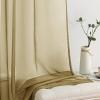 MIULEE 2 Panels Red Solid Color Sheer Christmas Window Curtains Elegant Window Voile Panels/Drapes/Treatment for Bedroom Living Room (54X54 Inches)(Dark Gold)