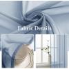 MIULEE 2 Panels Red Solid Color Sheer Christmas Window Curtains Elegant Window Voile Panels/Drapes/Treatment for Bedroom Living Room (54X54 Inches)(Dusty Blue)