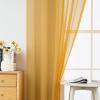 MIULEE 2 Panels Red Solid Color Sheer Christmas Window Curtains Elegant Window Voile Panels/Drapes/Treatment for Bedroom Living Room (54X54 Inches)(Gold)