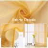 MIULEE 2 Panels Red Solid Color Sheer Christmas Window Curtains Elegant Window Voile Panels/Drapes/Treatment for Bedroom Living Room (54X54 Inches)(Gold)