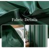 MIULEE 2 Panels Red Solid Color Sheer Christmas Window Curtains Elegant Window Voile Panels/Drapes/Treatment for Bedroom Living Room (54X54 Inches)(Hunter Green)