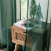MIULEE 2 Panels Red Solid Color Sheer Christmas Window Curtains Elegant Window Voile Panels/Drapes/Treatment for Bedroom Living Room (54X54 Inches)(Hunter Green)