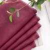 MIULEE 2 Panels Red Solid Color Sheer Christmas Window Curtains Elegant Window Voile Panels/Drapes/Treatment for Bedroom Living Room (54X54 Inches)(Maroon Red)
