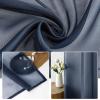 MIULEE 2 Panels Red Solid Color Sheer Christmas Window Curtains Elegant Window Voile Panels/Drapes/Treatment for Bedroom Living Room (54X54 Inches)(Navy Blue)
